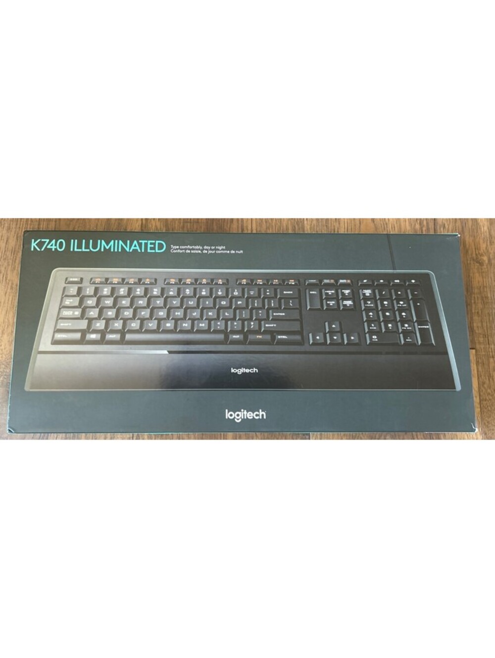 Logitech K740 Illuminated Keyboard Wired USB Full Size Backlit Black Excellent!